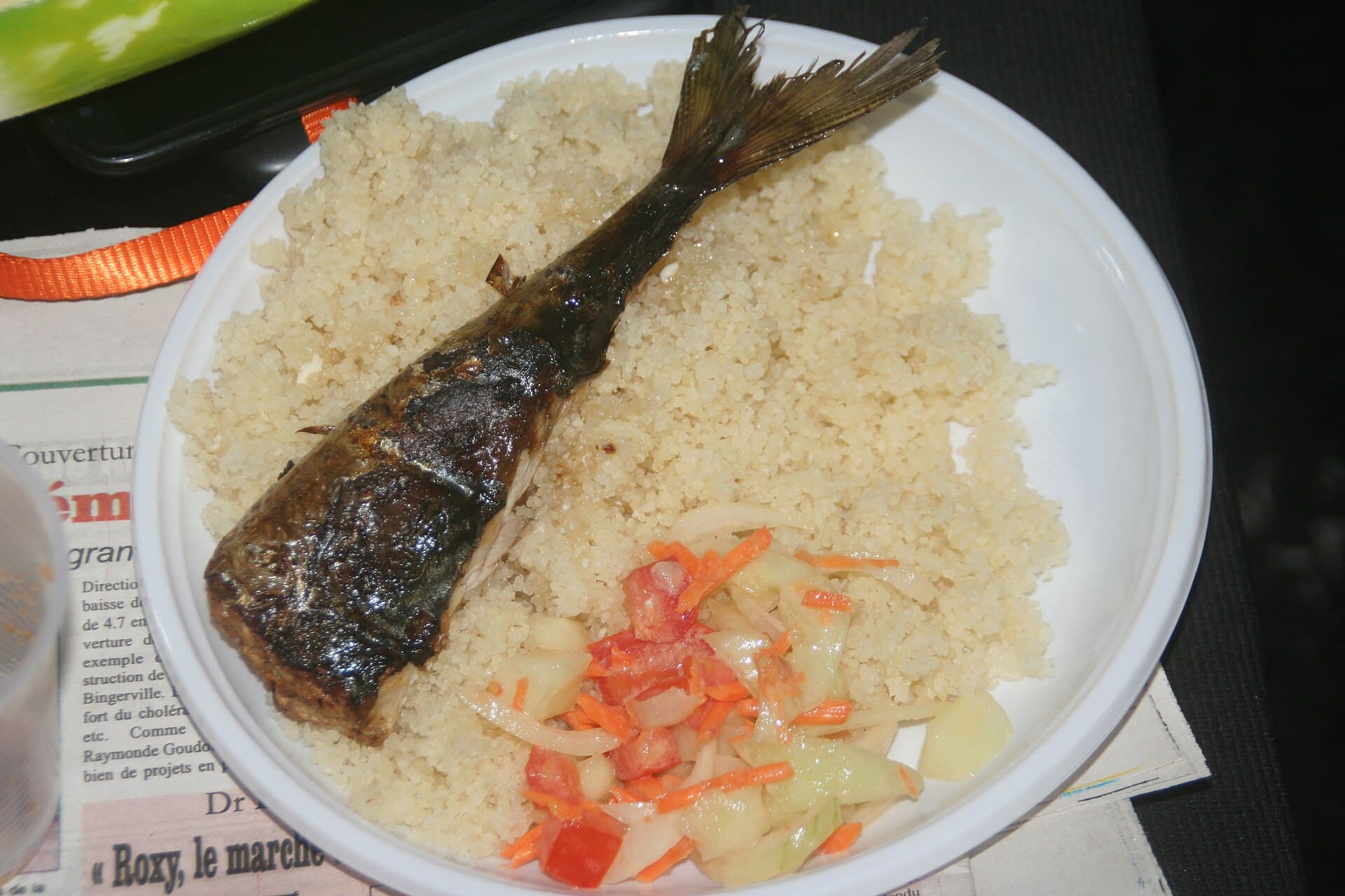 Attiéké poisson fumé